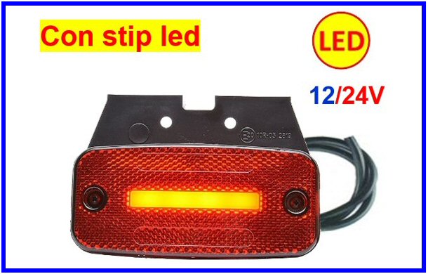 TAR-FAN. ING. 1 STRISCIA LED ROSSO 12/24V COD:3R001.055