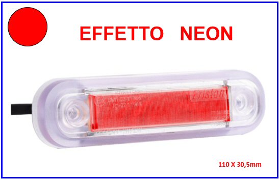 TAR-FAN. LAT. A LED 12/24V ROSSO COD:3R001.108