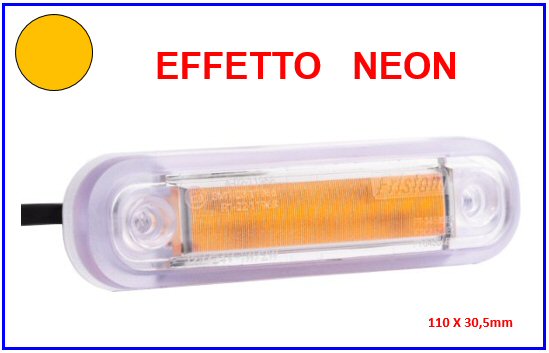 TAR-FAN. LAT. A LED 12/24V ARANCIO COD:3R001.118
