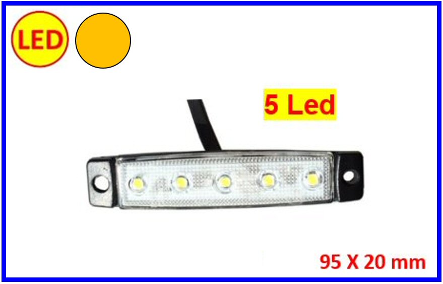 ASPOCK-FAN.ING. 5 LED ARANCIO 12/24V COD:3R001.269