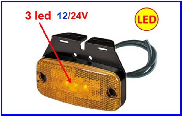 TAR-FANALE INGOM.A LED 24V C/SUPP. COD:3R001.672A