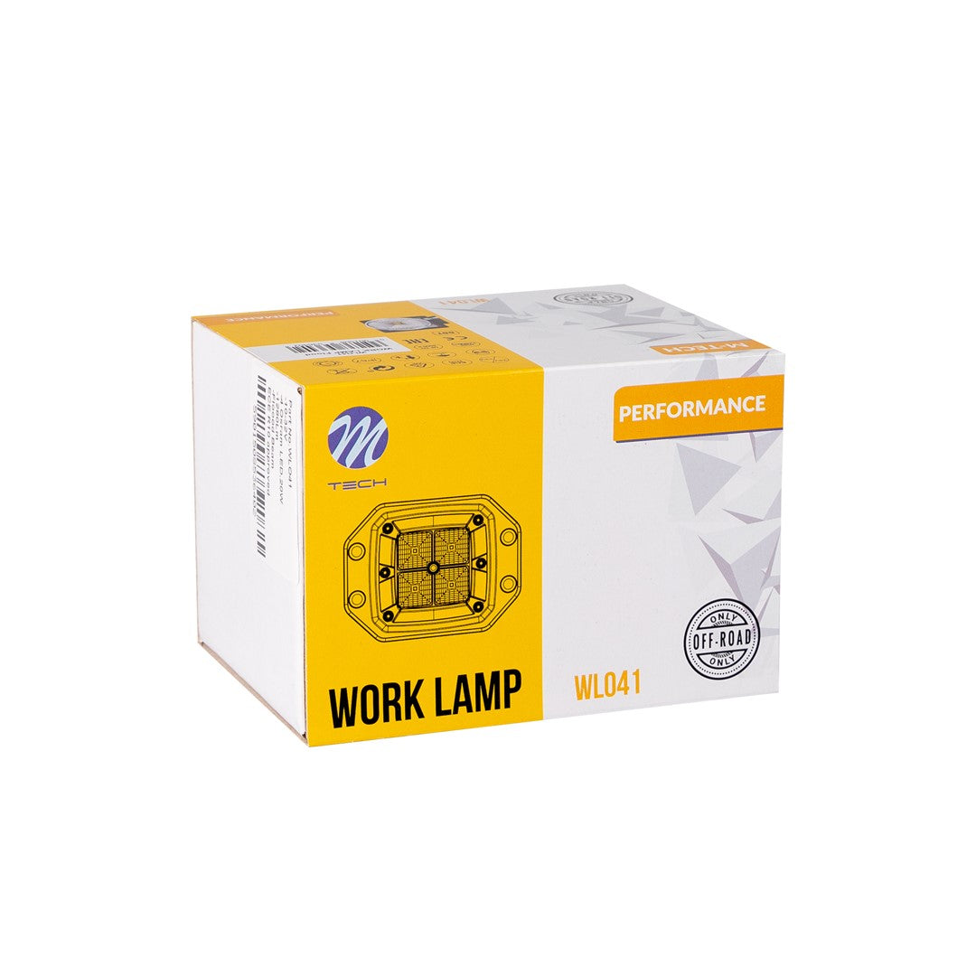 Lampada da lavoro- Square 4x5W LED 20W 10-32V Flood, Performance Series