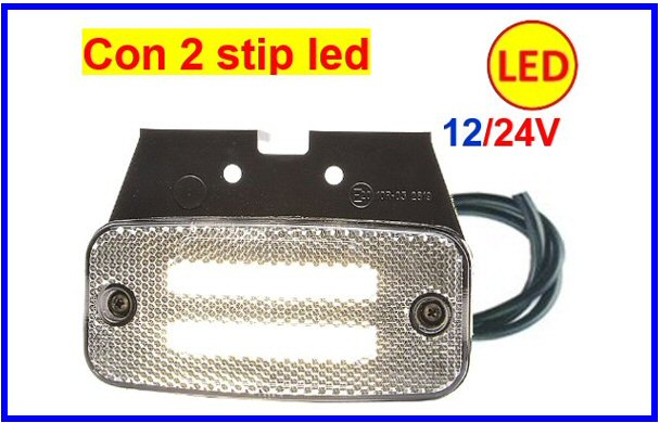 TAR-FAN. ING. 2 STRISCE LED BIANCO 12/24V    COD:3R001.053