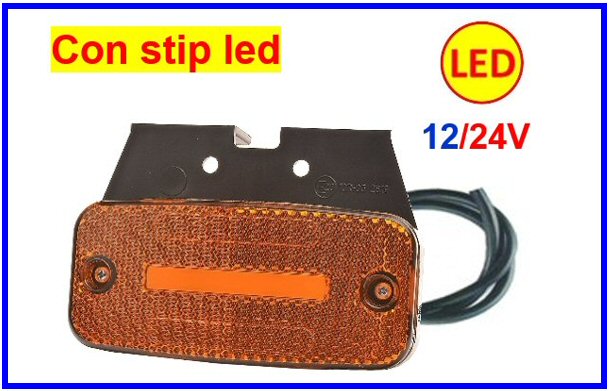 TAR-FAN. ING. 1 STRISCIA LED ARANCIO 12/24V           COD:3R001.054