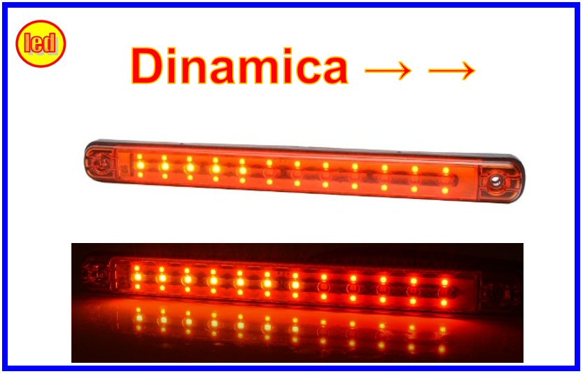 TAR-FAN. ING. A LED ARANCIO 12/24V 3 FUNZ.P/F/S       COD:3R001.057