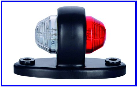 TAR-FAN.ING. CORTO ROSSO/BIANCO A LED C/CAVO   COD:3R001.106