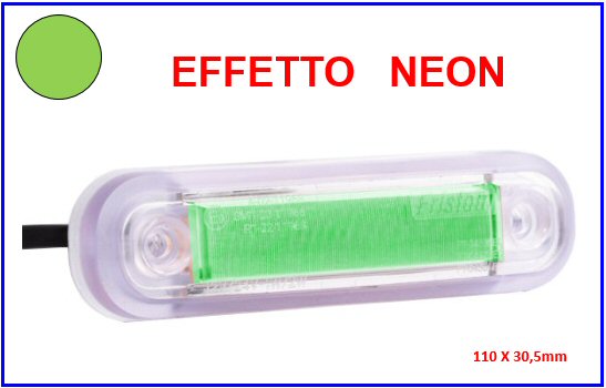 TAR-FAN. LAT. A LED 12/24V VERDE                 COD:3R001.107