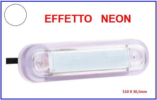 TAR-FAN. LAT. A LED 12/24V BIANCO        COD:3R001.109
