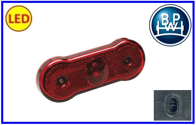 TAR-FAN. ING. LED ROSSO 12/24V ERMAX            COD:3R001.155