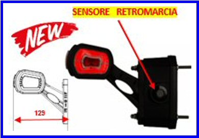 TAR-FAN. ING CORTO A LED CON SENS. RETR. SX 12/24V     COD:3R001.175