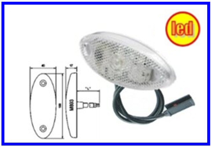 TAR-FAN.ING.BIANCO LED 12-24V          COD:3R001.23