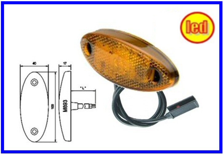 TAR-FAN.ING.ARANCIO LED 12V/24V    COD:3R001.225