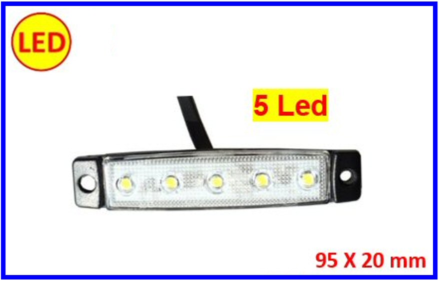 ASPOCK-FAN.ING. 5 LED BIANCO 12/24V     COD:3R001.267