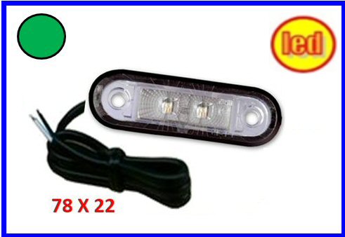 FAN.ING.incasso 12/30V LED verde   COD:3R001.354