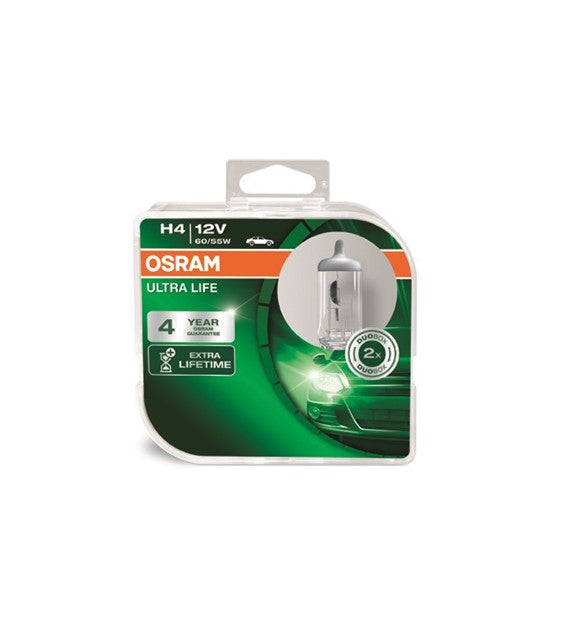 Halogen OSRAM ULTRA LIFE H4 12V 60/55W DUO          COD:3ROULT4-DUO