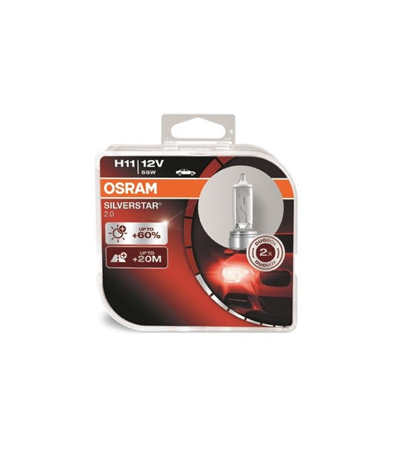 Halogen OSRAM SILVERSTAR H11 12V 55W + 60% DUO &         COD:3ROSVS11-DUO_PL
