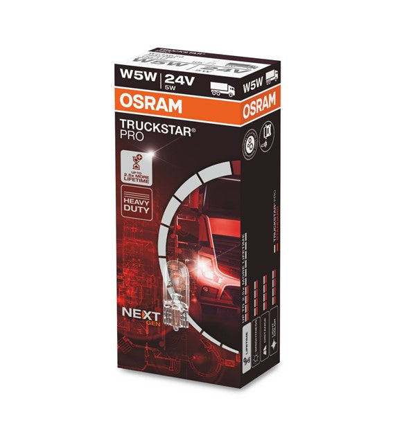 OSRAM TRUCKSTAR PRO NextGen +120% W2,1x9,5d 24V 5W            COD:3RO2845TSP