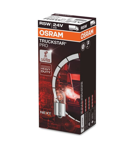 OSRAM TRUCKSTAR PRO NextGen +120% BA15s 24V 5W     COD:3RO5627TSP