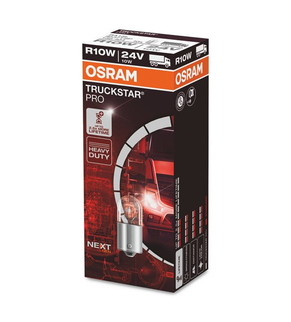 OSRAM TRUCKSTAR PRO NextGen +120% BA15s 24V 10W    COD:3RO5637TSPG