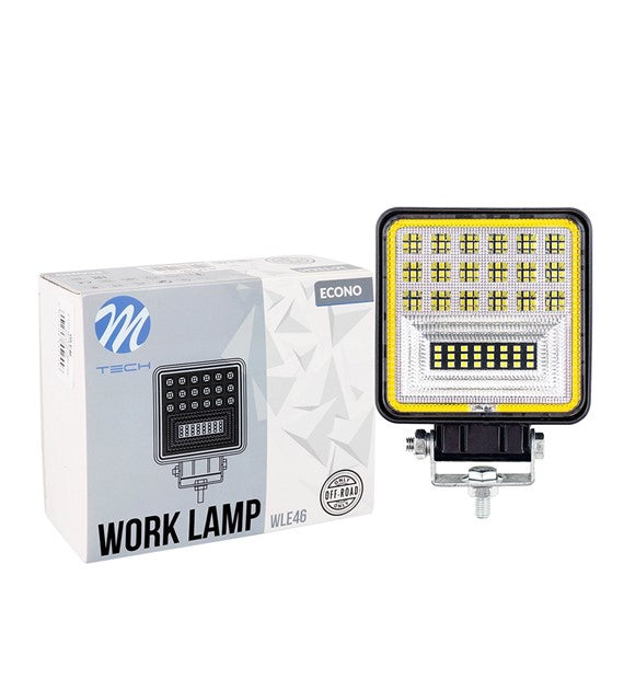 Faro di Lavoro M-TECH ECONO 4" 42xSMD3030 +Halo - Square 42W 10-30V Spot               COD:3RWLE46