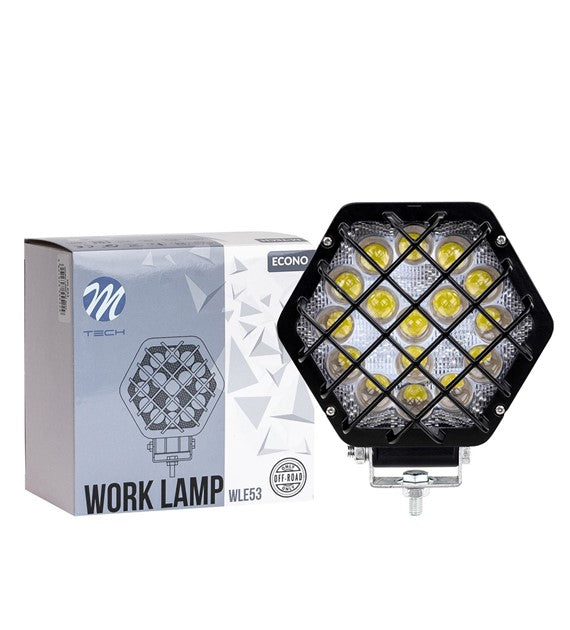 Lampa Robocza M-TECH ECONO WLE53 - 4" 16x3W Hex 48W 12-30V 4D Spot   COD:3RWLE53