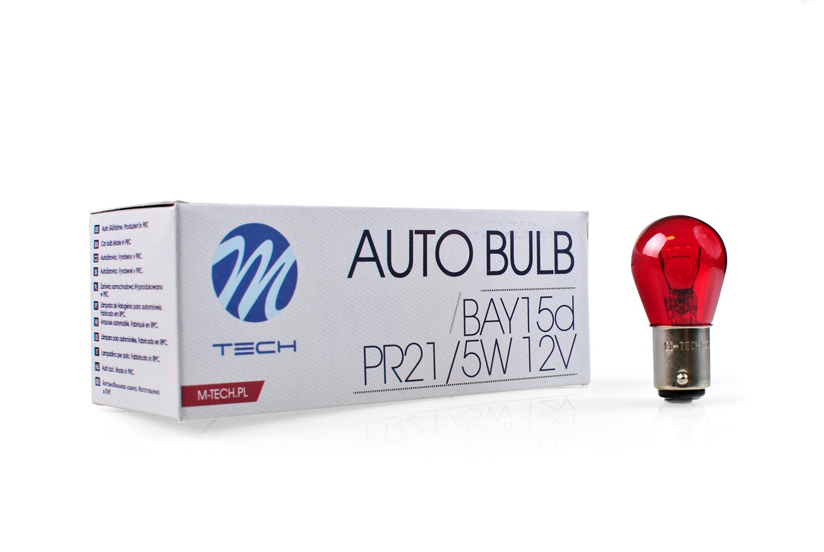 Lampada M-TECH BAY15d 12V 21/5W ROSSO COD:3RZ16