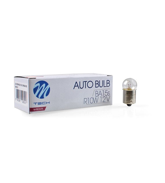 Lampada M-TECH BA15s 12V/10W G18 CLEAR     COD:3RZ31