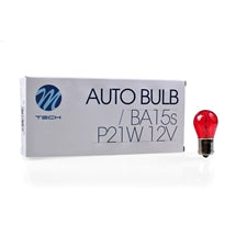 Lampada M-TECH BA15s 12V 21W S25 ROSSO        COD:3RZ38