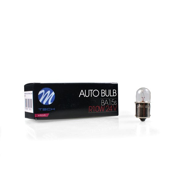 Lampada M-TECH R10W G18 BA15s 24V/10W CLEAR          COD:3RZ940